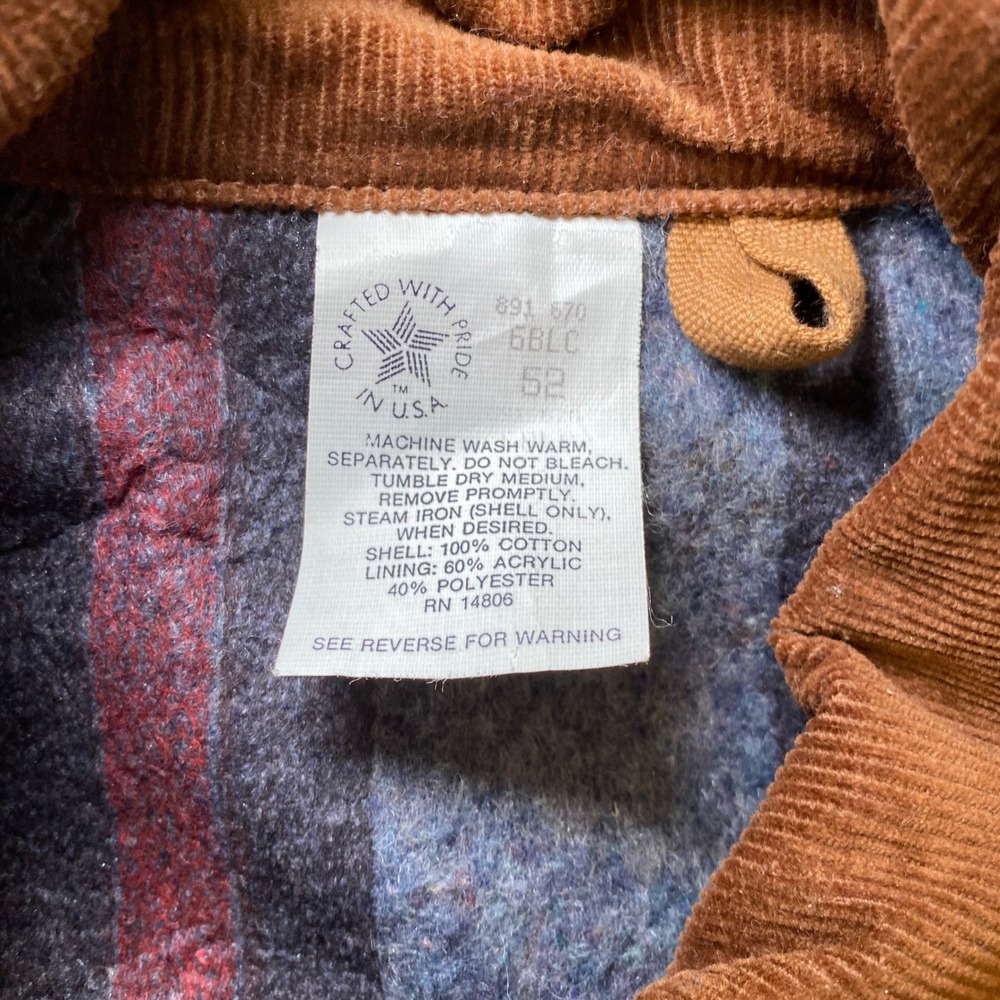 NOS‎ Vintage Carhartt 6BLC Chore Coat 2XL 52R Blanket Lined Brown Duck USA - Picture 4 of 16